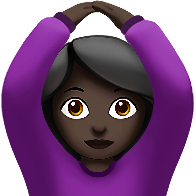 Woman Gesturing Ok: Dark Skin Tone