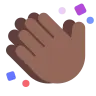 Clapping Hands: Medium-Dark Skin Tone Emoji 👏🏾 image - Tossface style