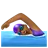 Woman Swimming: Medium-Dark Skin Tone
