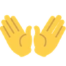打开手势 Emoji 👐 image - Skype style