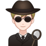 Man Detective: Light Skin Tone Emoji 🕵🏻‍♂️ image - Emojidex style
