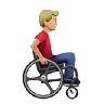 Man In Manual Wheelchair Facing Right: Medium-Light Skin Tone Emoji 👨🏼‍🦽‍➡️ image - Apple style