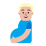 Pregnant Man: Medium-Light Skin Tone Emoji 🫃🏼 image - Microsoft Classic 2D style