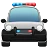 Coche de policía que se aproxima