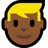 Person: Medium-Dark Skin Tone, Blond Hair