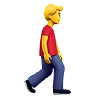 Man Walking Facing Right Emoji 🚶‍♂️‍➡️ image - Apple style