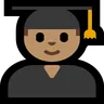 Man Student: Medium Skin Tone Emoji 👨🏽‍🎓 image - Microsoft Windows 10 Segoe UI Emoji style