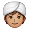 Person Wearing Turban: Medium Skin Tone Emoji 👳🏽 image - Samsung style