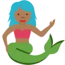Mermaid: Medium-Dark Skin Tone Emoji 🧜🏾‍♀️ image - Twitter / X (Twemoji) style