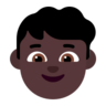 Boy: Dark Skin Tone Emoji 👦🏿 image - Microsoft Classic 2D style