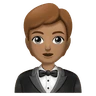 Person In Tuxedo: Medium Skin Tone Emoji 🤵🏽 image - Huawei Harmony OS style
