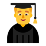 Man Student Emoji 👨‍🎓 image - Microsoft Classic 2D style