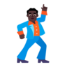 Man Dancing: Dark Skin Tone Emoji 🕺🏿 image - Microsoft Classic 2D style