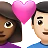 Couple With Heart: Woman, Man, Medium-Dark Skin Tone, Light Skin Tone