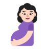 Pregnant Woman: Light Skin Tone Emoji 🤰🏻 image - Microsoft Classic 2D style
