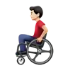 Man In Manual Wheelchair: Light Skin Tone Emoji 👨🏻‍🦽 image - Apple style