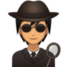 Detective: Medium Skin Tone Emoji 🕵🏽 image - Emojidex style