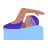 Woman Swimming: Medium Skin Tone
