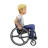 Person In Manual Wheelchair Facing Right: Medium-Light Skin Tone