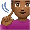 Deaf Man: Medium-Dark Skin Tone Emoji 🧏🏾‍♂️ image - WhatsApp style