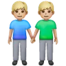 Men Holding Hands: Medium-Light Skin Tone Emoji 👬🏼 image - Samsung style