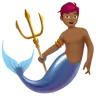 Merman: Medium-Dark Skin Tone Emoji 🧜🏾‍♂️ image - Apple style