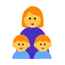 Family: Woman, Boy, Boy Emoji 👩‍👦‍👦 image - Tossface style
