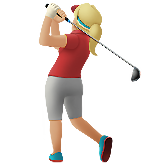 Woman Golfing: Medium-Light Skin Tone