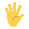 Main levée avec doigts écartés Emoji 🖐 image - Skype style