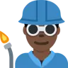 Man Factory Worker: Dark Skin Tone Emoji 👨🏿‍🏭 image - Twitter / X (Twemoji) style