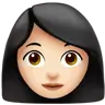 Woman: Light Skin Tone Emoji 👩🏻 image - Apple style
