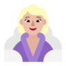 Woman In Steamy Room: Medium-Light Skin Tone Emoji 🧖🏼‍♀️ image - Microsoft Classic 2D style