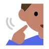 Deaf Man: Medium Skin Tone Emoji 🧏🏽‍♂️ image - Tossface style