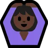 Person Gesturing Ok: Dark Skin Tone Emoji 🙆🏿 image - Microsoft Windows 10 Segoe UI Emoji style