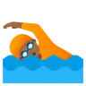 Person Swimming: Medium-Dark Skin Tone Emoji 🏊🏾 image - Google Noto Color style