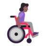 Woman In Manual Wheelchair Facing Right: Medium-Dark Skin Tone Emoji 👩🏾‍🦽‍➡️ image - Microsoft Classic 2D style