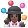 Woman Juggling: Dark Skin Tone Emoji 🤹🏿‍♀️ image - Samsung style