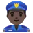 Man Police Officer: Dark Skin Tone