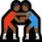 People Wrestling: Medium-Dark Skin Tone