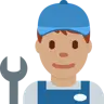 Man Mechanic: Medium Skin Tone Emoji 👨🏽‍🔧 image - Twitter / X (Twemoji) style