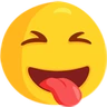 Rosto com a língua presa e os olhos bem fechados Emoji 😝 image - Facebook Messenger (2016) style