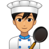 Man Cook: Medium Skin Tone Emoji 👨🏽‍🍳 image - Emojidex style