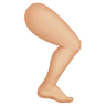 Leg: Medium-Light Skin Tone Emoji 🦵🏼 image - Huawei Harmony OS style