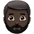 Man: Dark Skin Tone, Beard