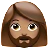 Woman: Medium Skin Tone, Beard