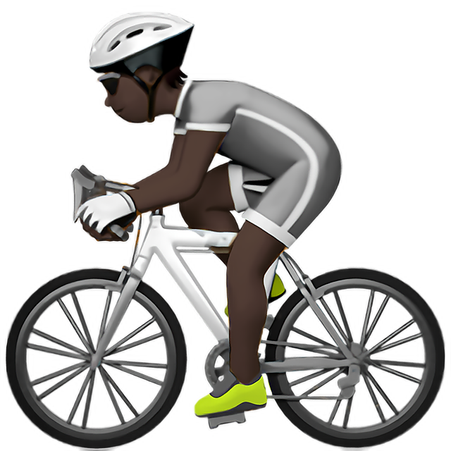 Person Biking: Dark Skin Tone