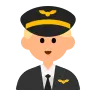 Man Pilot: Medium-Light Skin Tone Emoji 👨🏼‍✈️ image - Tossface style