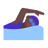 Woman Swimming: Dark Skin Tone Emoji 🏊🏿‍♀️ image - Tossface style