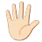 Hand With Fingers Splayed: Light Skin Tone