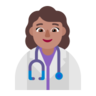 Woman Health Worker: Medium Skin Tone Emoji 👩🏽‍⚕️ image - Microsoft Classic 2D style